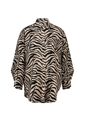 PARAMIDONNA Jade zebra print shirt - Neutrals