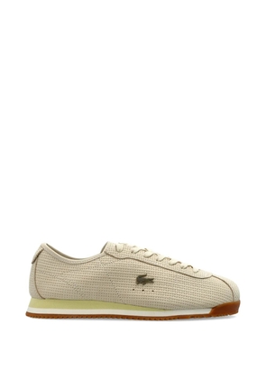 Lacoste perforated logo sneakers - Neutrals