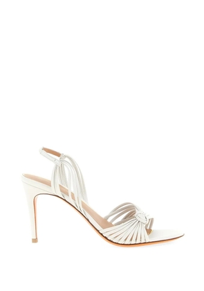 Santoni Eloise knot-detail leather sandals - White