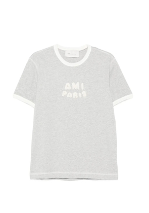 AMI Paris logo appliqué T-shirt - Grey
