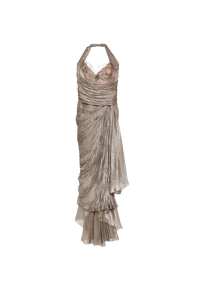 Maria Lucia Hohan Jolie ruched tiered dress - Neutrals