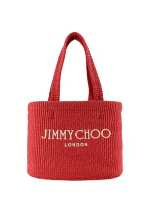 Jimmy Choo embroidered woven tote bag