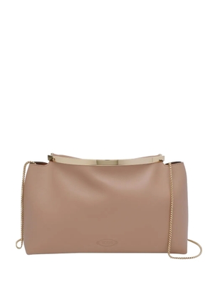 Tod's Magenta chain-strap clutch bag - Neutrals