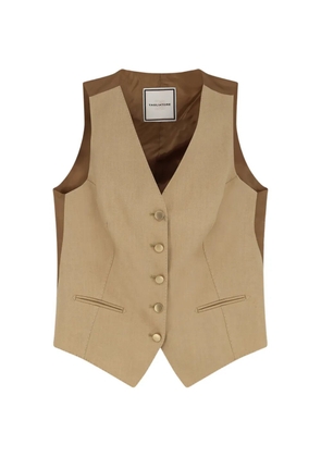 Tagliatore button-front V-neck waistcoat - Neutrals