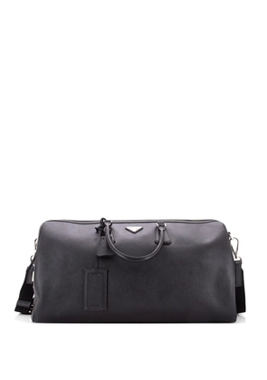 Prada Pre-Owned Triangle Logo Convertible Saffiano Leather Large travel bag - Black