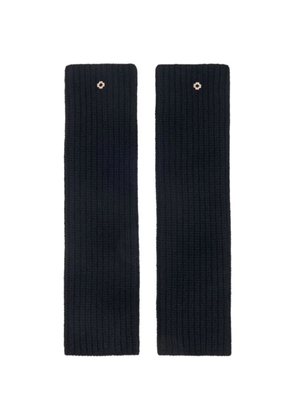 Maje flower appliqué gloves - Black