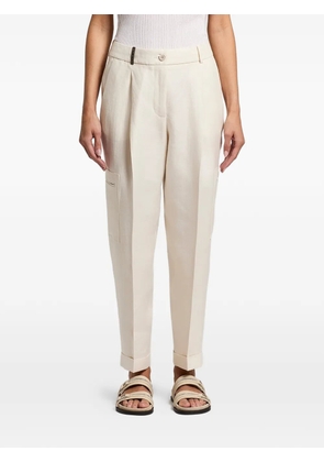 Peserico cuffed trousers - Neutrals