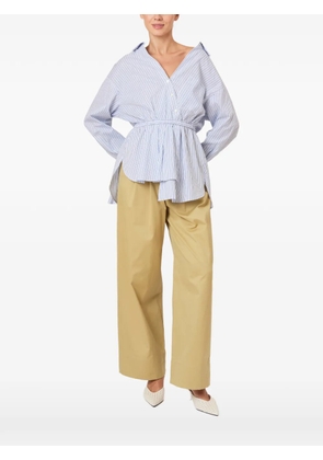 Rosie Assoulin elasticated-waist striped top - Blue