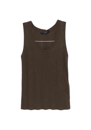 Weekend Max Mara ribbed scoop-neck top - Brown