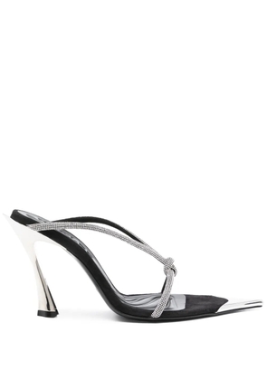 Mugler 105mm crystal-embellished sandals - Black