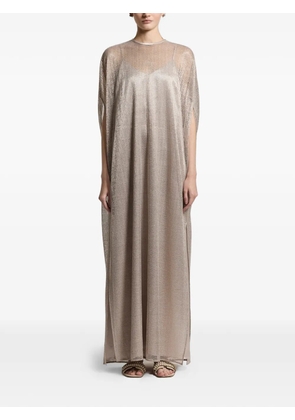 Peserico sheer maxi dress - Neutrals