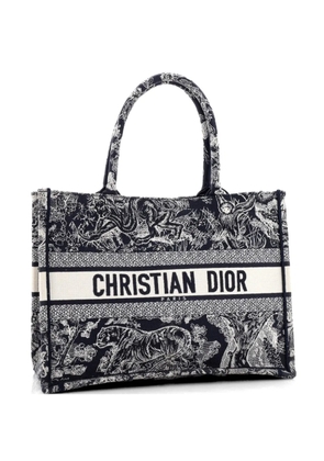 Christian Dior Pre-Owned Book Embroidered Canvas Medium tote bag - Blue