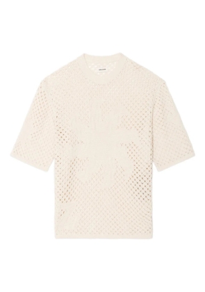 Zadig&Voltaire Malyna openwork T-shirt - Neutrals