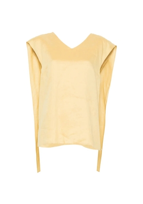 'S Max Mara V-neck long-sleeve top - Yellow