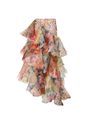 ZIMMERMANN Luna Fanned maxi skirt - Pink