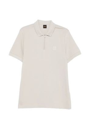 BOSS zip polo shirt - Neutrals