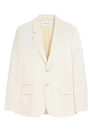 AMI Paris single breasted gabardine blazer - Neutrals