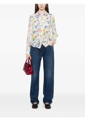alice + olivia Willa floral blouse - White