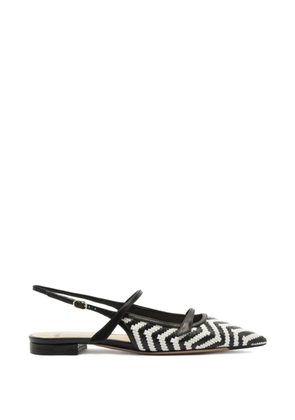 Alexandre Birman Tita raffia zigzag strap pumps - White