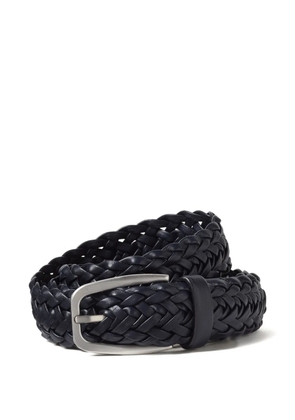 Zegna braided leather belt - Blue