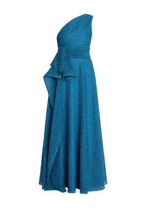 ERDEM one-shoulder crinkled gown - Blue