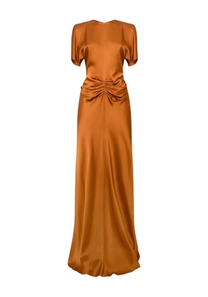 Victoria Beckham ruched maxi dress - Brown