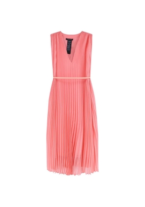Max Mara pleated V-neck dress - Pink