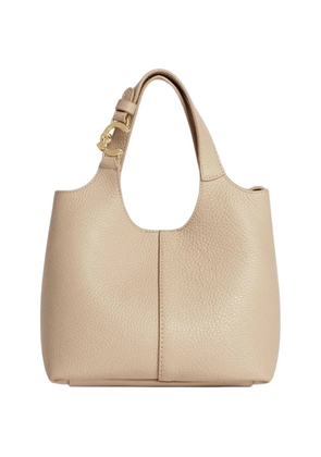 Coccinelle small C-Easy logo-charm tote bag - Neutrals