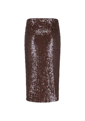 P.A.R.O.S.H. sequin skirt - Brown
