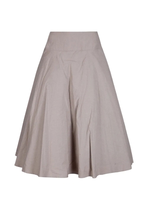 Yohji Yamamoto C/Li poplin midi skirt - Neutrals