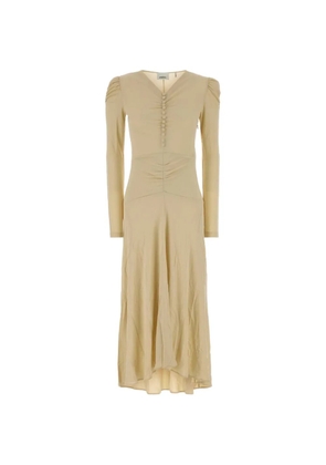ISABEL MARANT long-sleeved buttoned dress - Neutrals