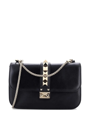 Valentino Garavani Pre-Owned Glam Lock Leather Medium shoulder bag - Black