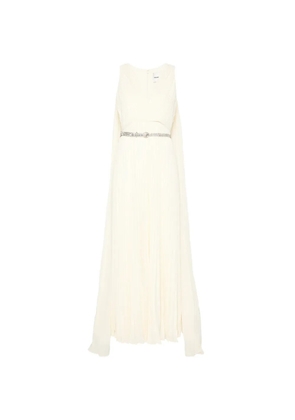 Roland Mouret pleated V-neck dress - Neutrals
