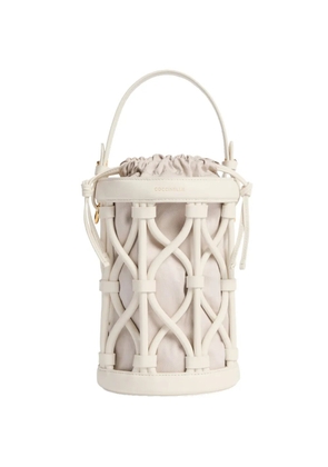 Coccinelle small Koi woven-design bucket bag - Neutrals