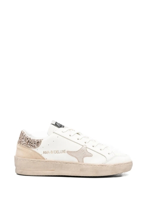 Ama Brand glitter-detail leather sneakers - White