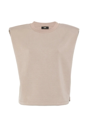 Eleh padded shoulders top - Neutrals