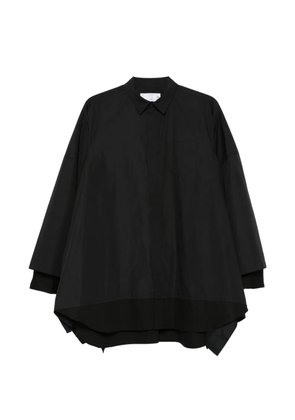 sacai chest-pocket layered shirt - Black