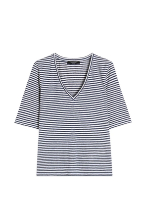 Max Mara Opzione striped V-neck T-shirt - Blue