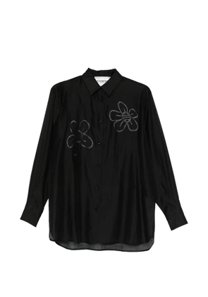 Iceberg floral-embroidered shirt - Black