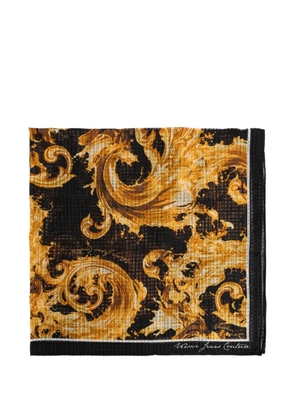 Versace Jeans Couture baroque print silk scarf - Black