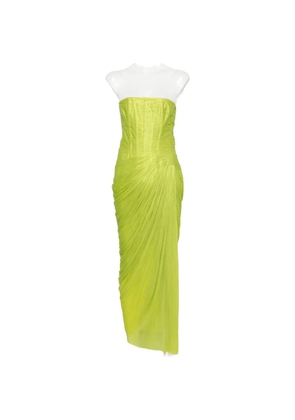 Maria Lucia Hohan Ruby pleated strapless dress - Green
