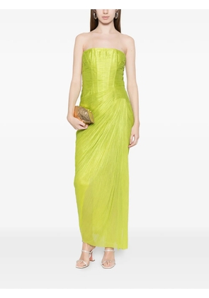 Maria Lucia Hohan Ruby pleated strapless dress - Green