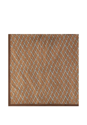 slowear patterned silk scarf - Brown