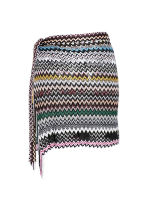 Missoni fringed zigzag skirt - Black
