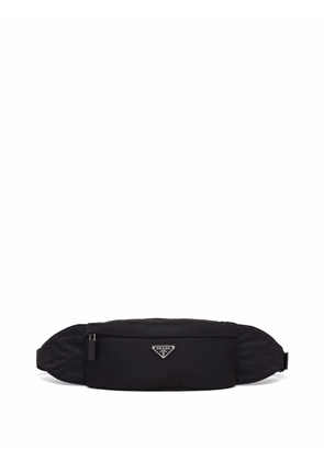 Prada logo-plaque belt bag - Black