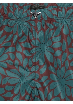 Prada floral swim shorts - Brown