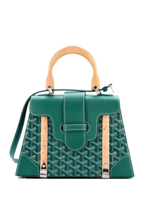 Goyard Pre-Owned Saigon Top Handle Bag Coated Canvas with Leather PM satchel - Green