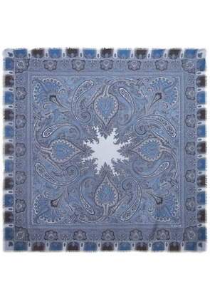 ETRO printed cashmere scarf - Blue