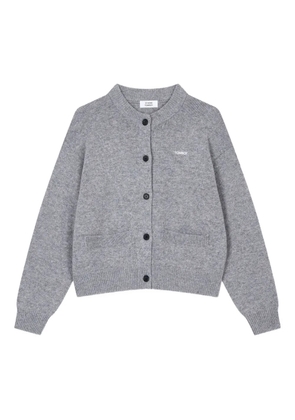 TOMBOY logo-embroidered button-front cardigan - Grey