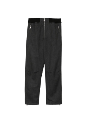 Qasimi zip-detail wool trousers - Grey